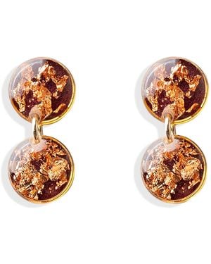 Kate Koel Rouge Two-Circle Stud Earrings - Multicolour