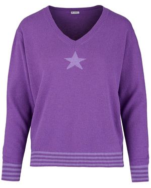 At Last Cashmere Mix Jumper - Purple