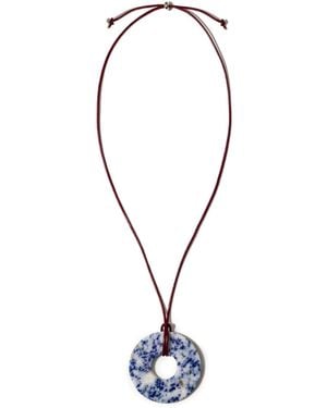 Kybele Studio Ocean Mist Cord Necklace With Lapis Lazuli - Blue