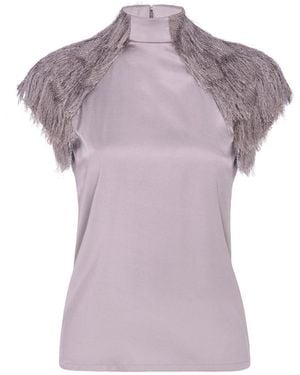 LAHIVE Angel Mock Neck Top - Purple