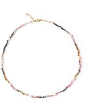 The Link Between Multi Renaissance Mosaic Vermeil Choker Necklace - White