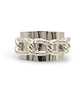 Jaredjamin Charlie Chain Ring - White