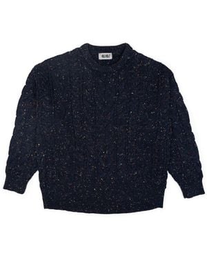 Gigi Knitwear Oversized Cable Jumper - Blue