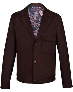 DAVID WEJ Ashford Relaxed Patch Pocket Jacket - Brown