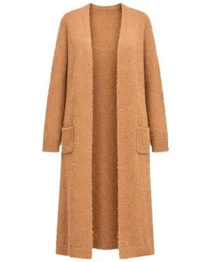Tantra Spain Sl Long Kitted Cardigan With Pockets - Brown