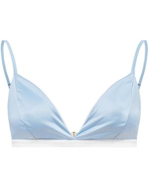 Ekcentrik Crush Satin Bralette - Blue