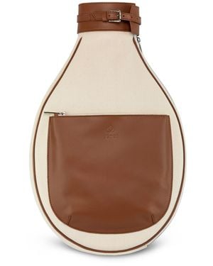 Jurgi Brand Neutrals Canvas & Leather Tennis Racket Backpack - Brown