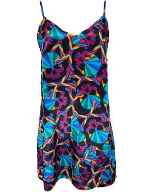 Any Old Iron Skull Short Dress - Blue