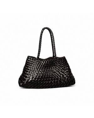 Rimini Hand Woven Shoulder Bag 'Donna' - Black