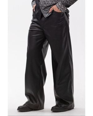 Maison Bogomil Faux Leather Trousers - Black