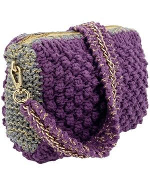 Hilo De Mar Luar Hand Knitted Bag - Purple