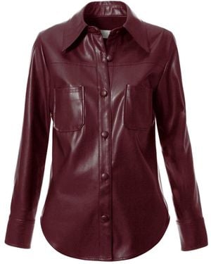 AGGI by HALEWSKI Tara Malaga Wine Shirt - Brown