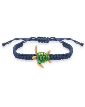 Milou Jewelry Sea Turtle Pull Cord Bracelet - Green