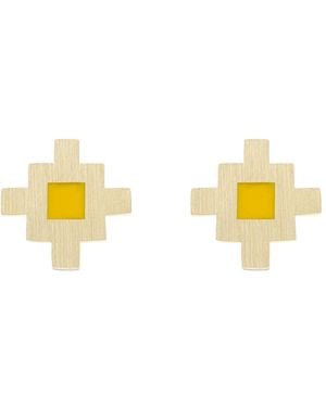 Sheida Farrokhi Minimal Flower Earrings - Yellow