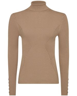 Guinea London Neutrals Camel Roll Neck Jumper - Brown