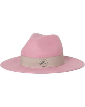 GIODORO Alvossi Rose Fedora Hat With Ribbon - Pink