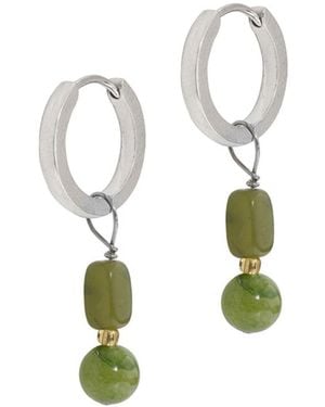A Weathered Penny Hoops - White