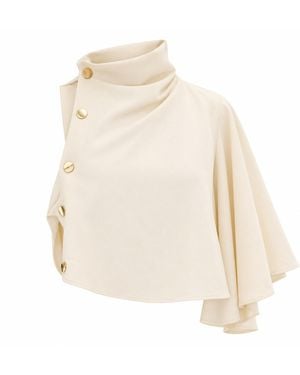 SÉLONE Mara Button-Detail Top - Natural