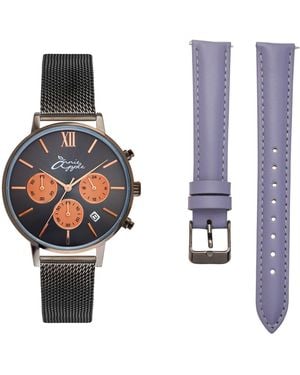 Bermuda Watch Company Annie Apple Marseille Rose Gold & Gunmetal Multifunctional Interchangeable - Multicolour