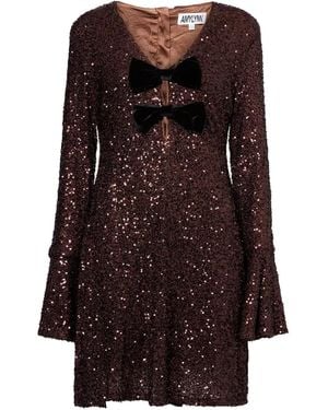 Amy Lynn Diana Heritage Check Chiffon Smocked Frill Sleeve - Brown