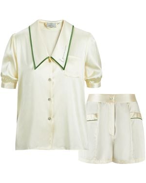 NOT JUST PAJAMA French Style Short Set - White