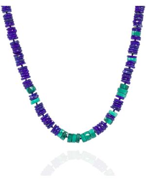 C. Grassi Faceted Gemstone Necklace - Blue