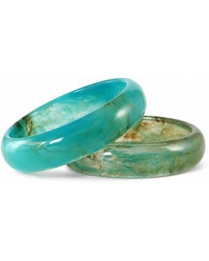 Hye Jane Jewelry Capri Resin Bangle Set - Green