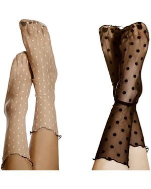 Oh!Zuza Sheer Socks Twin Pack - Multicolour