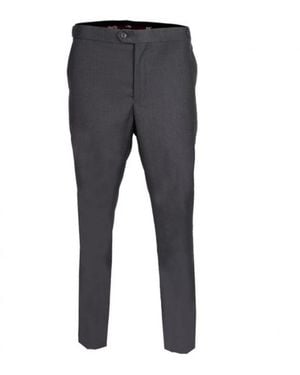 DAVID WEJ Aldo Plain Smart Pants With Side Adjusters – Charcoal - Gray