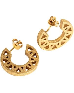 Claire Hill Designs Geometric Hoop Earrings - Metallic