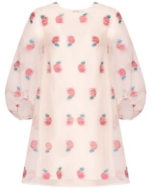 Georgette Fleur Rosé Mini Dress - Pink