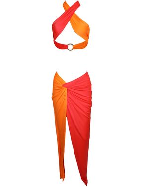 Ak Royalty Resortwear St Tropez Set - Red