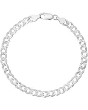 Kylie Harper Thick 8.5 Italian Diamond-Cut Miami Cuban Curb Chain Bracelet - Metallic