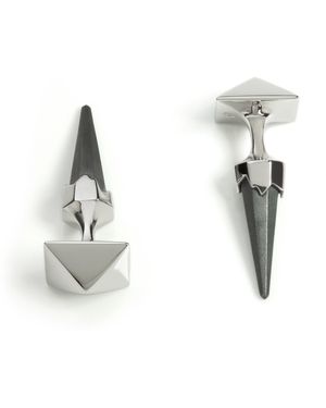 Kasun Onyx Tip Cufflinks - Metallic