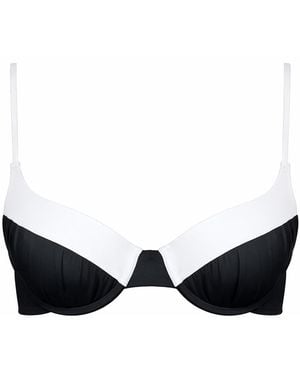 Chaude Swimwear Nico Balconette Bikini Top - Black