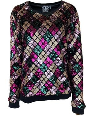 Any Old Iron Harlequeen Sequin Sweatshirt - Black
