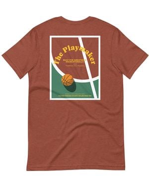 Anchor and Crew Clay The Playmaker Basketball Club League Organic Cotton T-Shirt - Brown