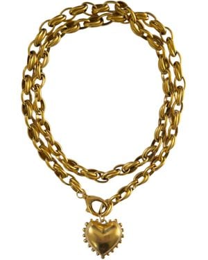 Sccollection Marley Dotted Heart Necklace - Metallic