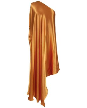 Sasha La Mer Beatrice Silk Dress, Colour Golden Apricot - Brown
