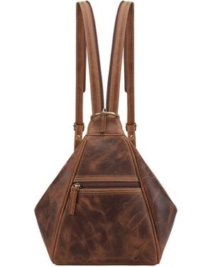 Lloyd Baker Katni Distressed Leather Backpack - Brown