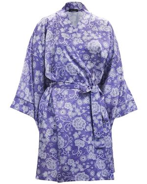Emma Wallace Gillian Dressing Gown - Purple