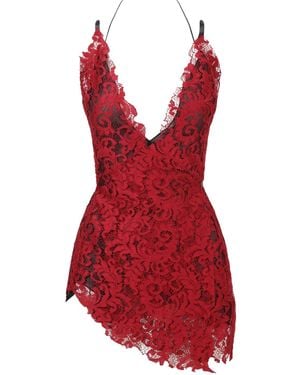Belle -et-BonBon Festival Party Dress Valentina Deep Cherry Lace Wrap Dress Best Seller - Red