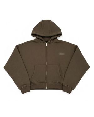 Raae Uk Smokey Zip Up Hoodie - Brown