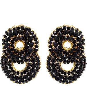 Lavish by Tricia Milaneze Gush Small Handmade Earrings - Black