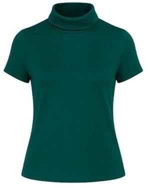 Conquista Short Sleeve Dark Top By - Green