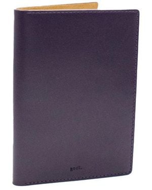 godi. Handmade Full-Grain Leather Passport Cover - Purple