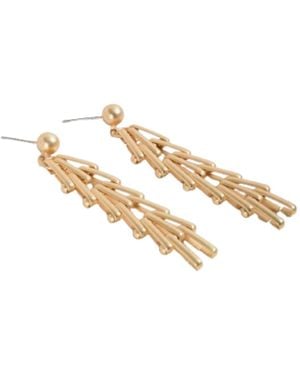 Saachi Chain Cluster Dangle Earrings - Metallic