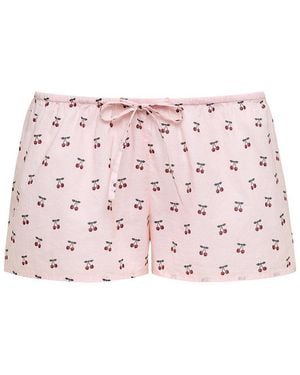 Montce Cherries Low-Rise Drawstring Short - Pink