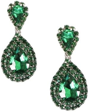 Maison De Gala Nicole Crystal Drop Earring - Green