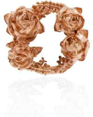 Lee Renee Rose Halo Lapel Pin Rose Gold - Multicolour